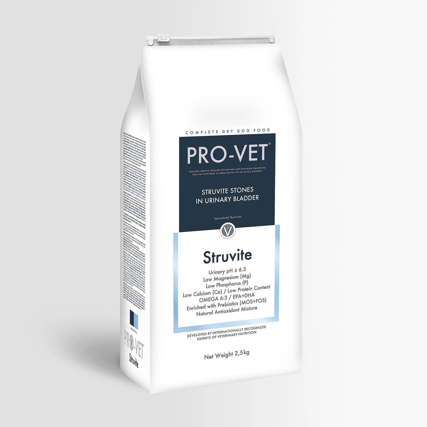 PRO-VETStruvite2_5kg_1500x PRO-VET Struvite Urinary Köpek Maması - İdrar Yolu Desteği - Görsel 1
